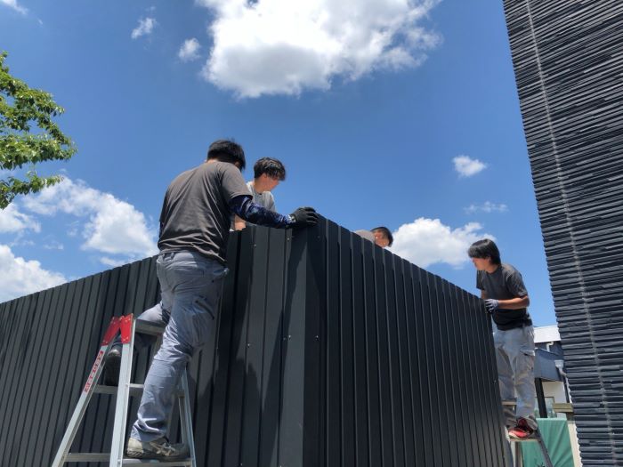 屋根付け作業1
