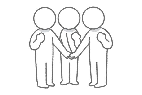 協力している人の絵